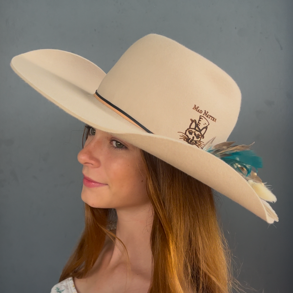 Aqua & Natural Hat Band