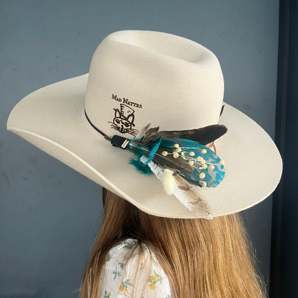 Aqua & Natural Hat Band